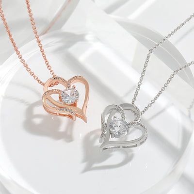 Tvillinghjärta halsband